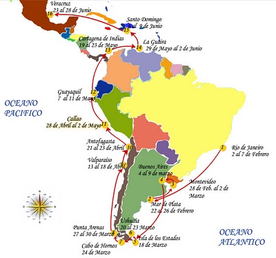 Derrota de Velas Sudamérica 2010